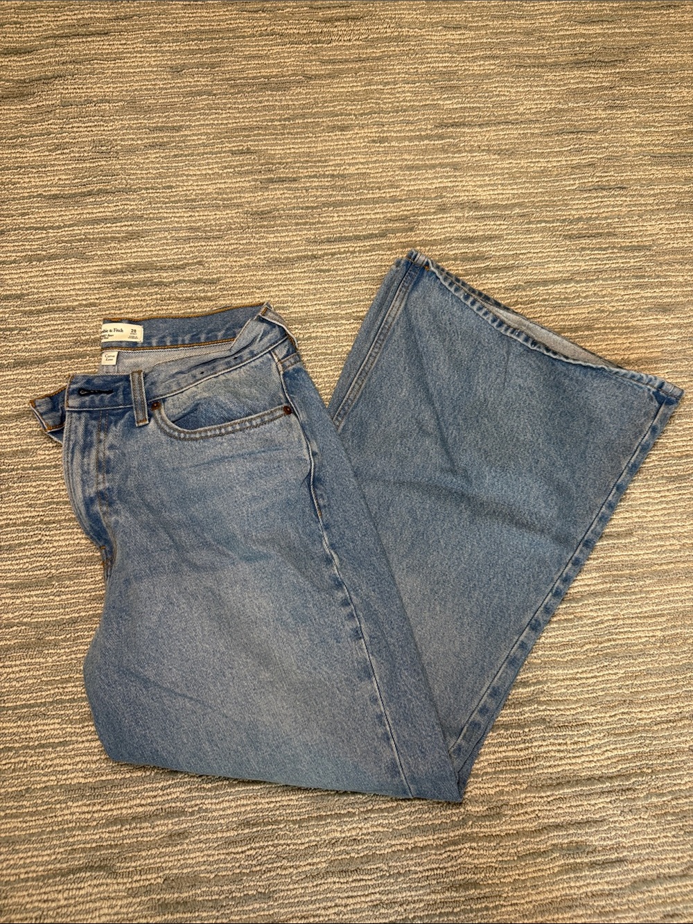 Abercrombie & Fitch Light Blue Baggy Boot Jeans